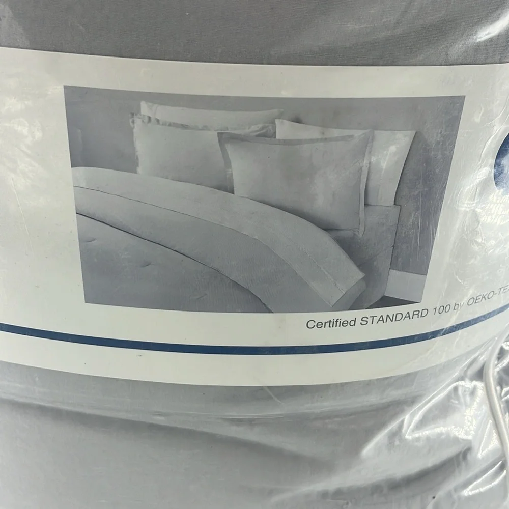 SIMPLY ESSENTIAL 3 Garment Washed Comforter Set Full/Queen Microchip Grey